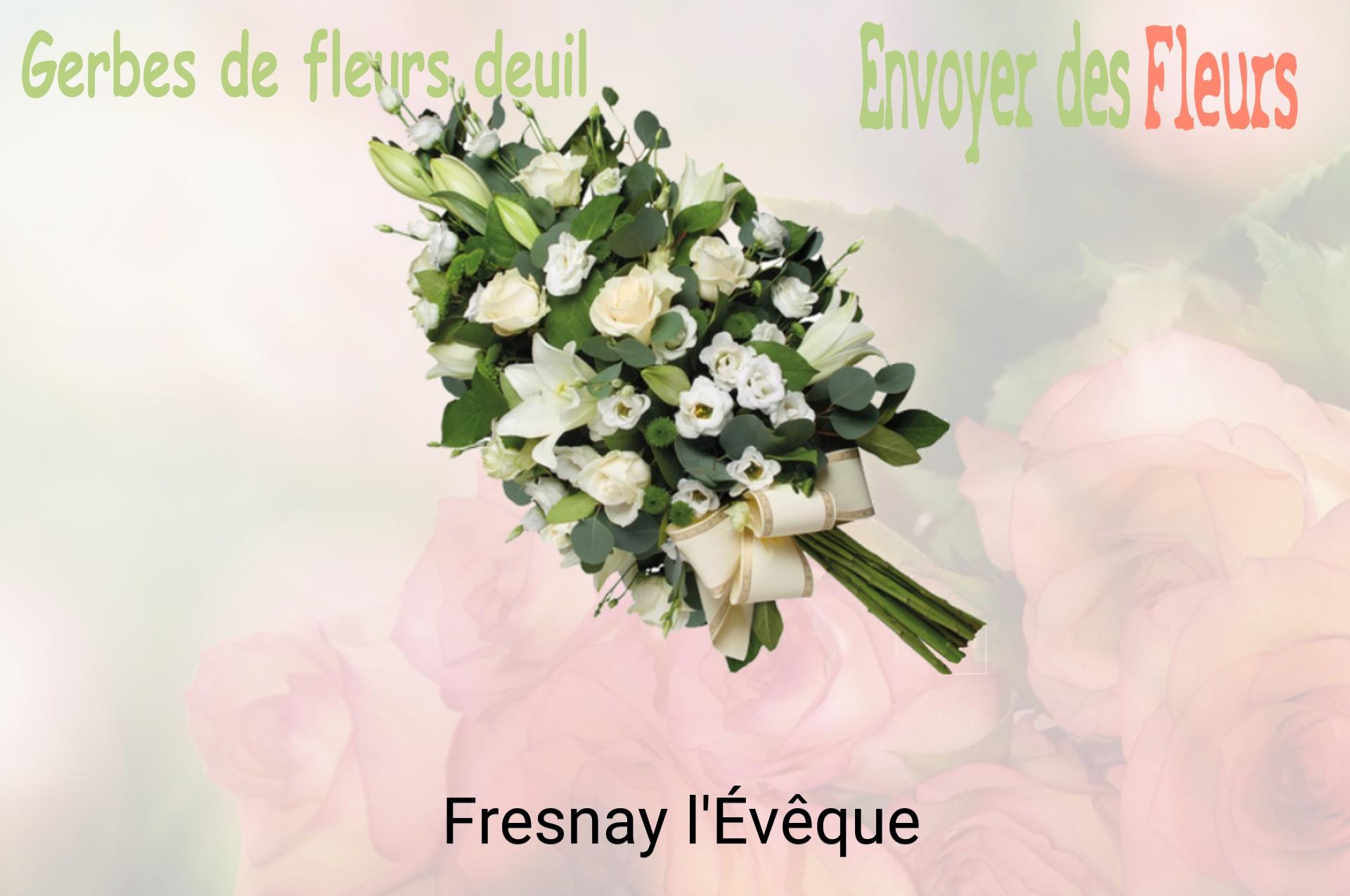Gerbe de fleurs de deuil livrée à Fresnay-l'Évêque